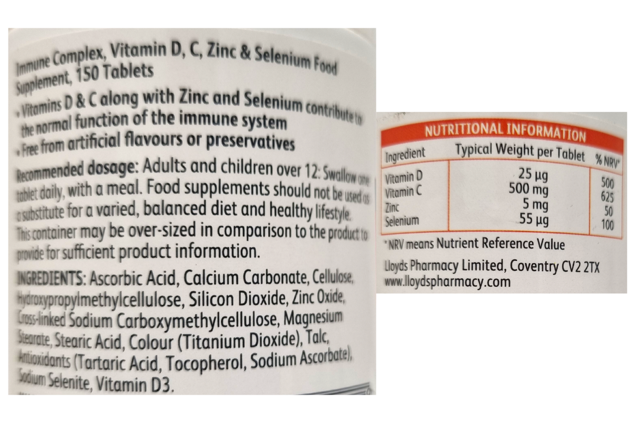 Lloyds Pharmacy Immunity Complex One a Day 150 Tablets Best